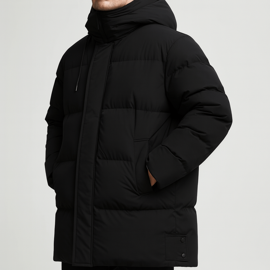 Stoneburry | Insulated Hooded Long Puffer Coat