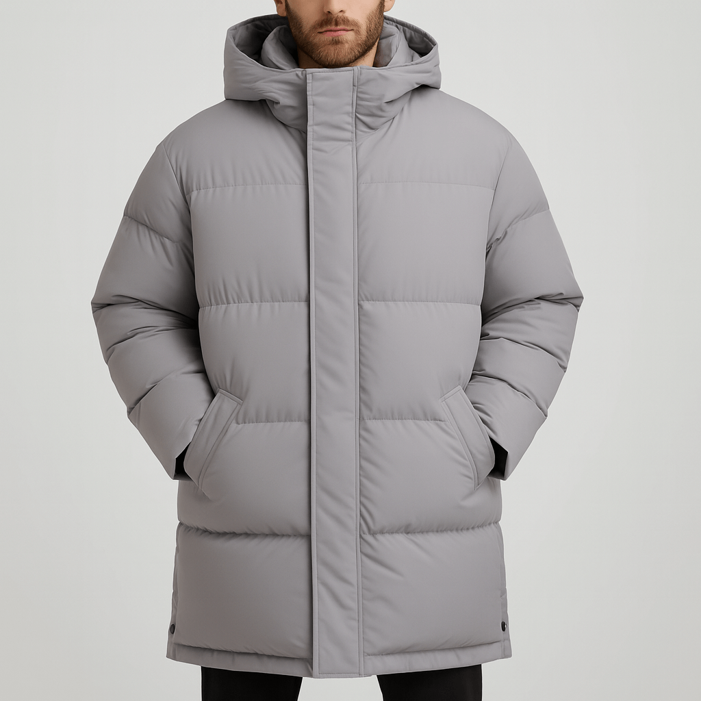 Stoneburry | Insulated Hooded Long Puffer Coat