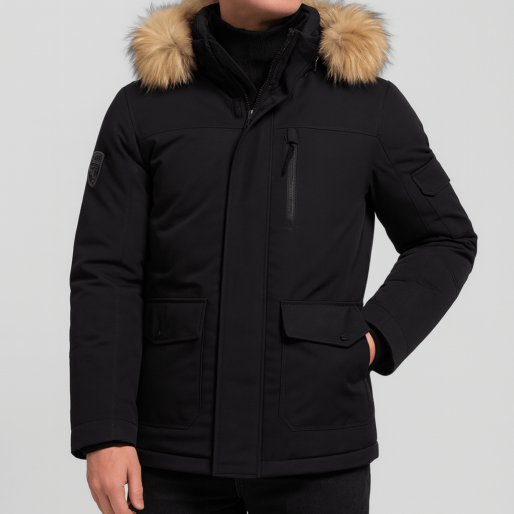 Stoneburry | Insulated parka jacket with fur collar