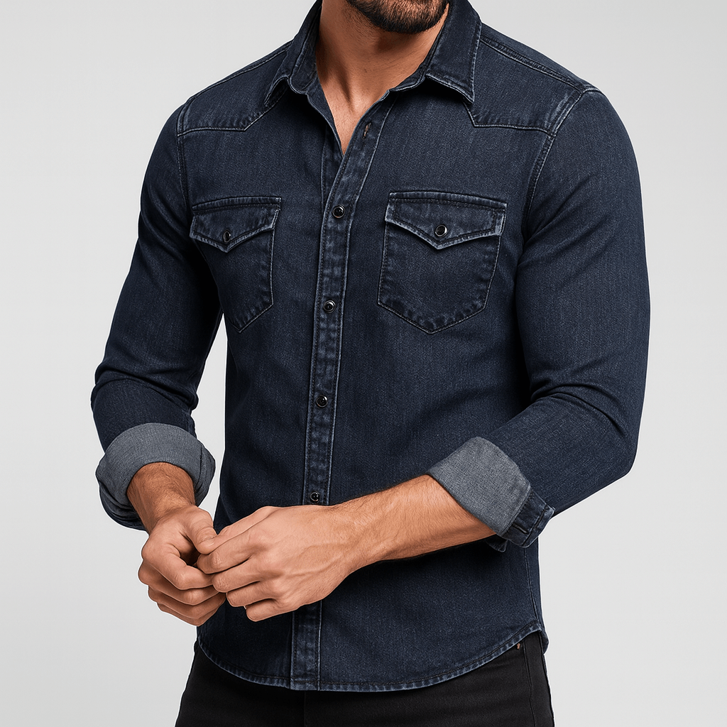Stoneburry | Sustainable slim-fit denim shirt