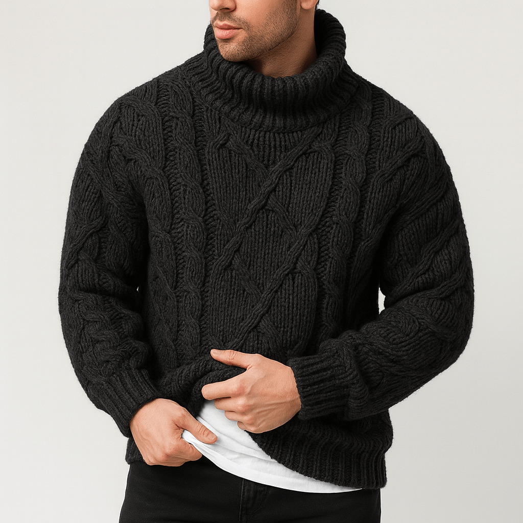Stoneburry | Chunky cable-knit turtleneck sweater