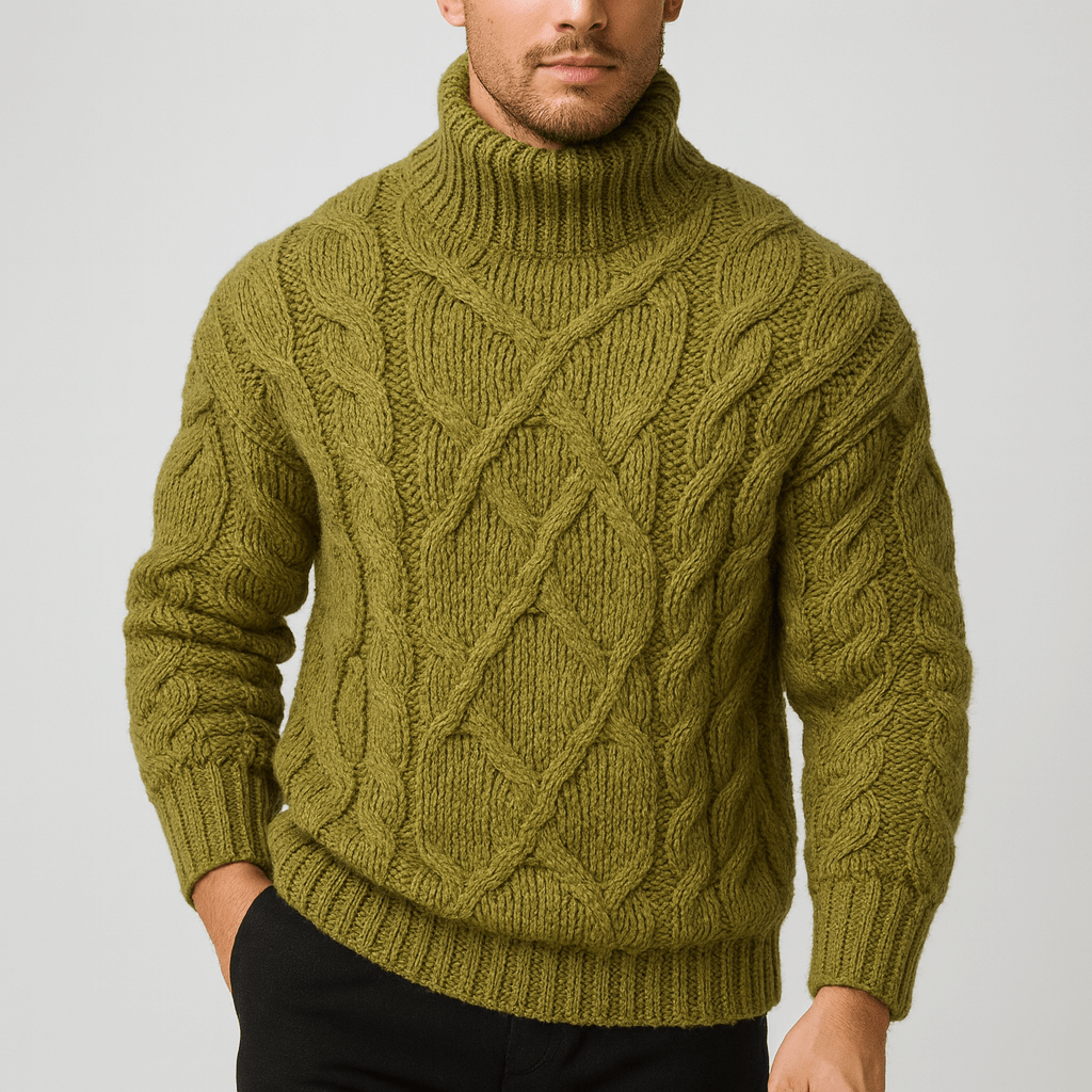 Stoneburry | Chunky cable-knit turtleneck sweater