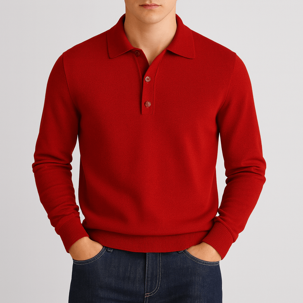 Stoneburry | Ribbed polo-style sweater
