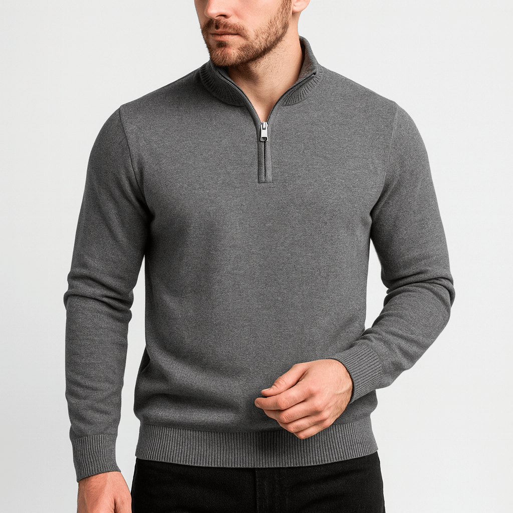 Stoneburry | Ribbed quarter-zip sweater
