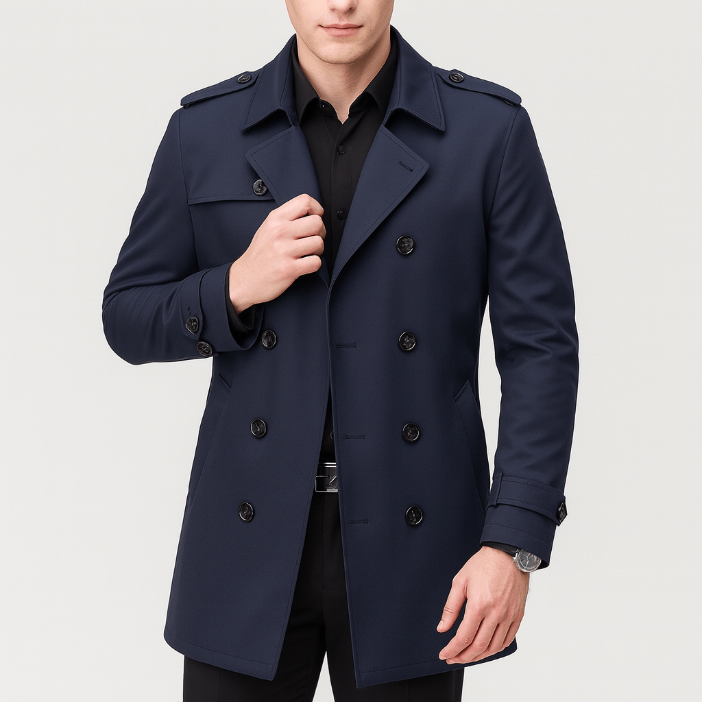 Stoneburry | Tailored fit double-breasted trench coat