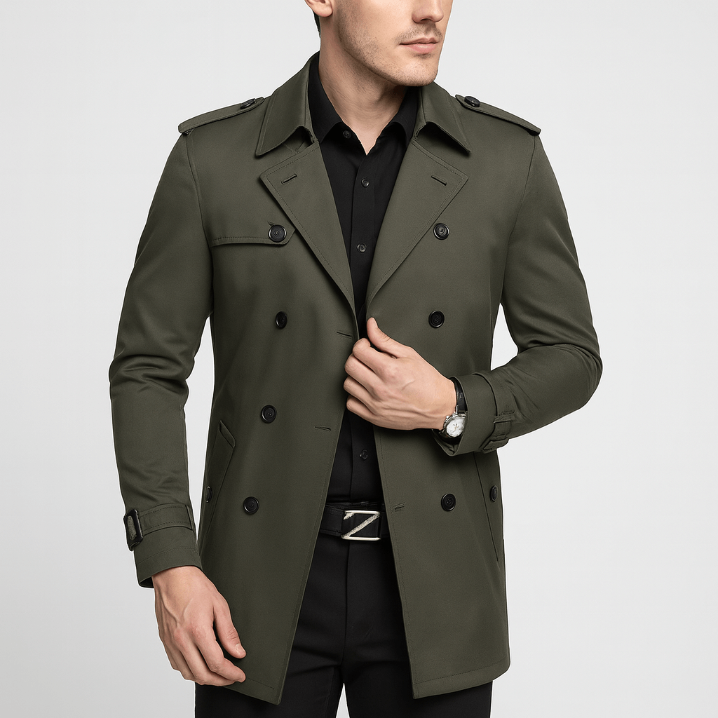 Stoneburry | Tailored fit double-breasted trench coat