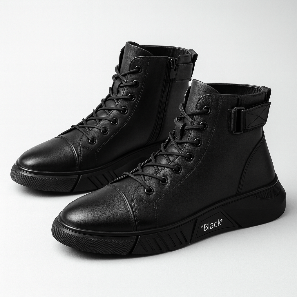 Stoneburry | Structured leather ankle boots