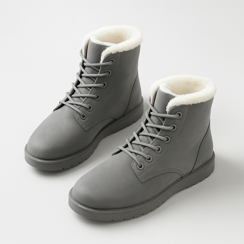 Stoneburry | Lace-up ankle boots with faux fur lining