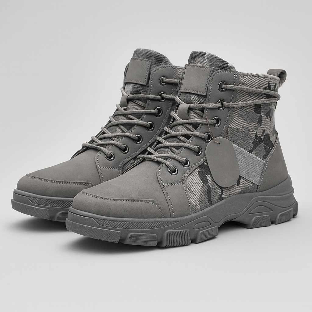 Stoneburry | Camouflage high-top ankle boots