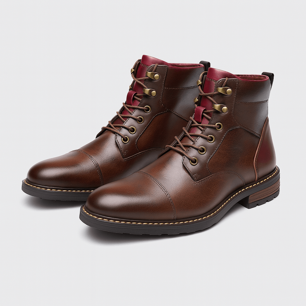 Stoneburry | Smooth leather black ankle boots