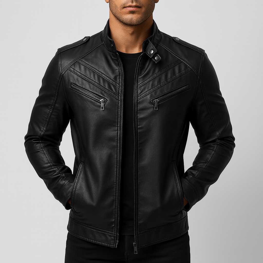 Stoneburry | PU Leather Biker Jacket