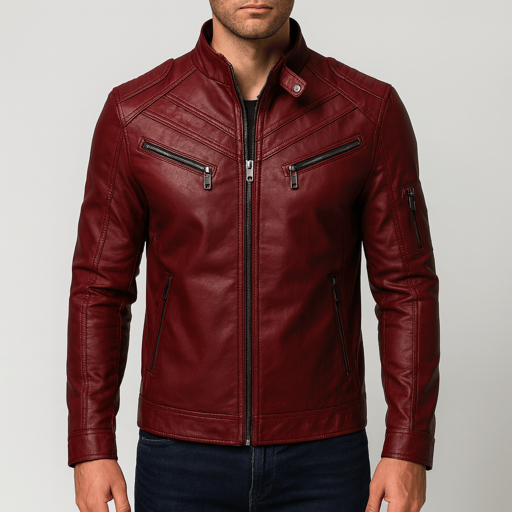Stoneburry | PU Leather Biker Jacket