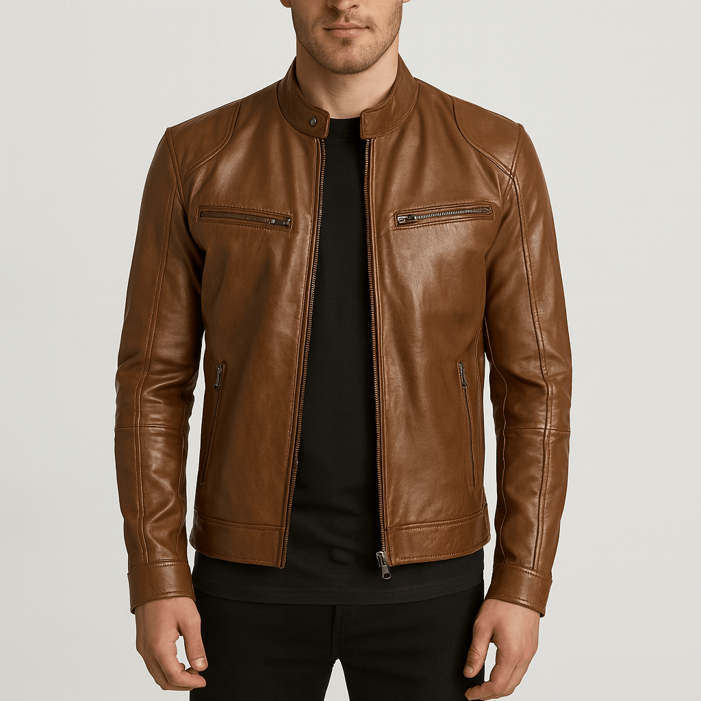 Stoneburry | Leather Zip Jacket