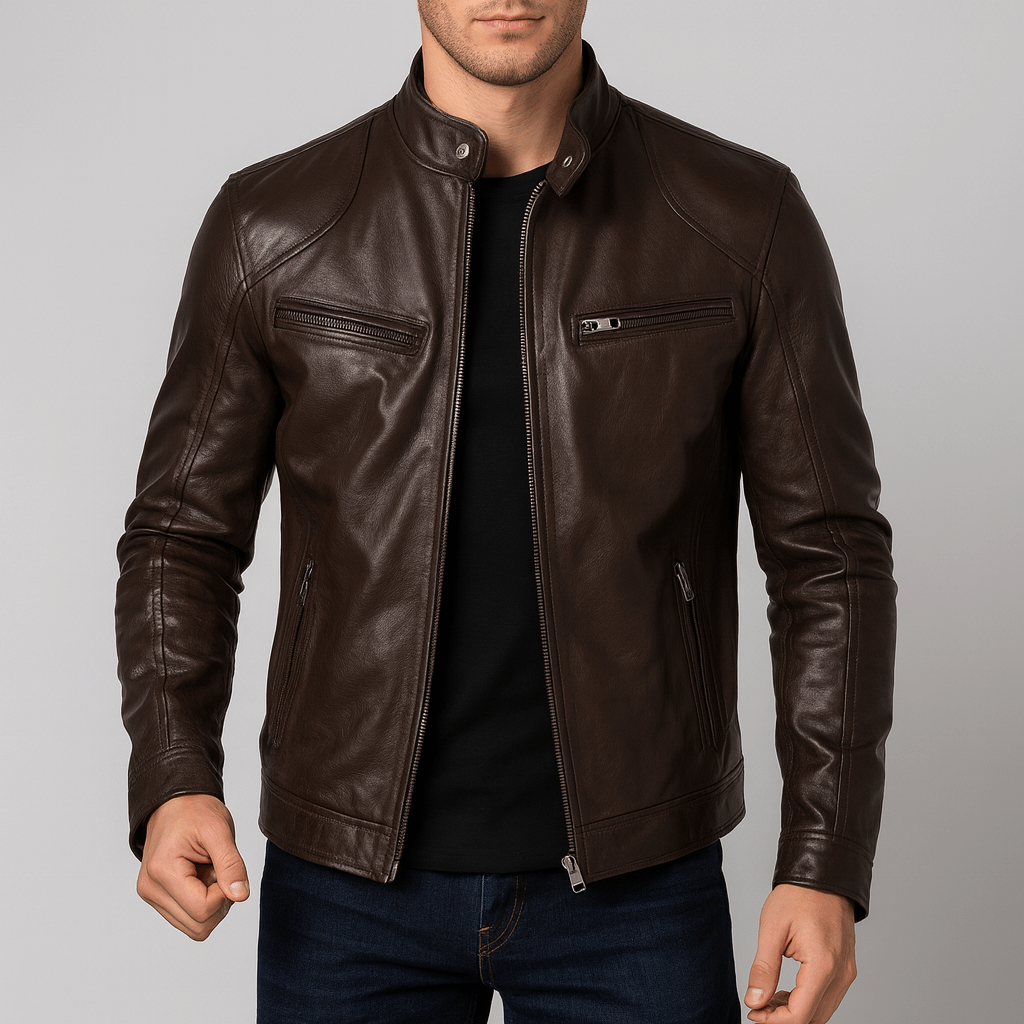 Stoneburry | Leather Zip Jacket