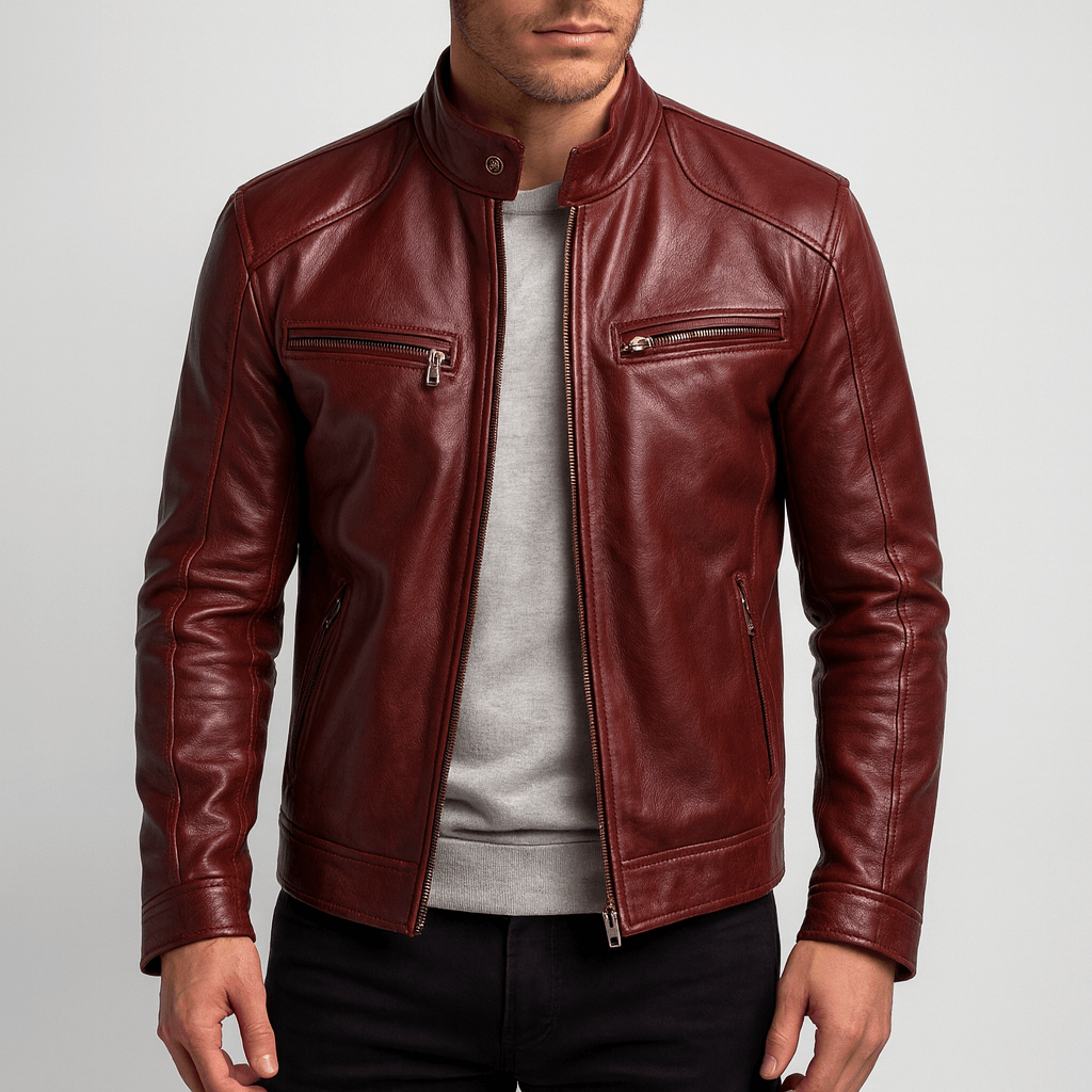 Stoneburry | Leather Zip Jacket