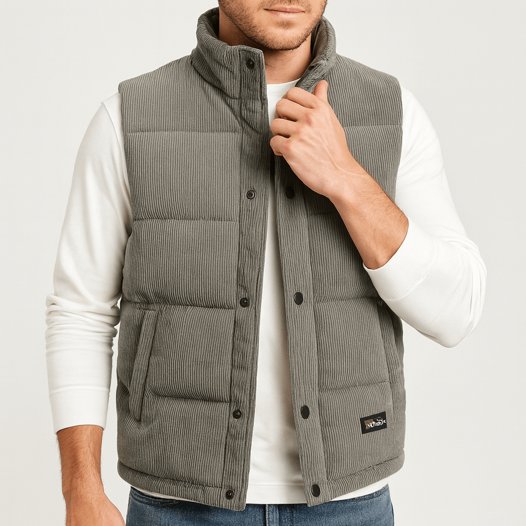 Stoneburry | Quilted corduroy vest