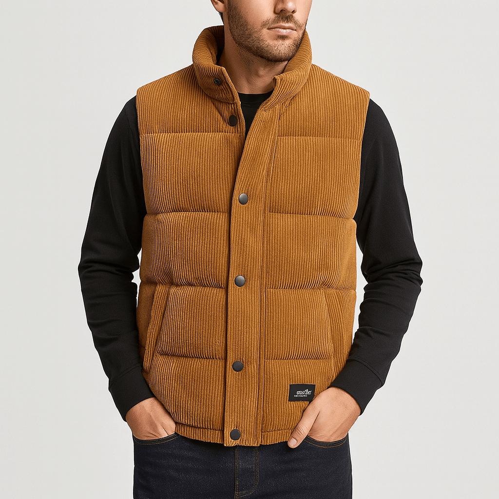 Stoneburry | Quilted corduroy vest