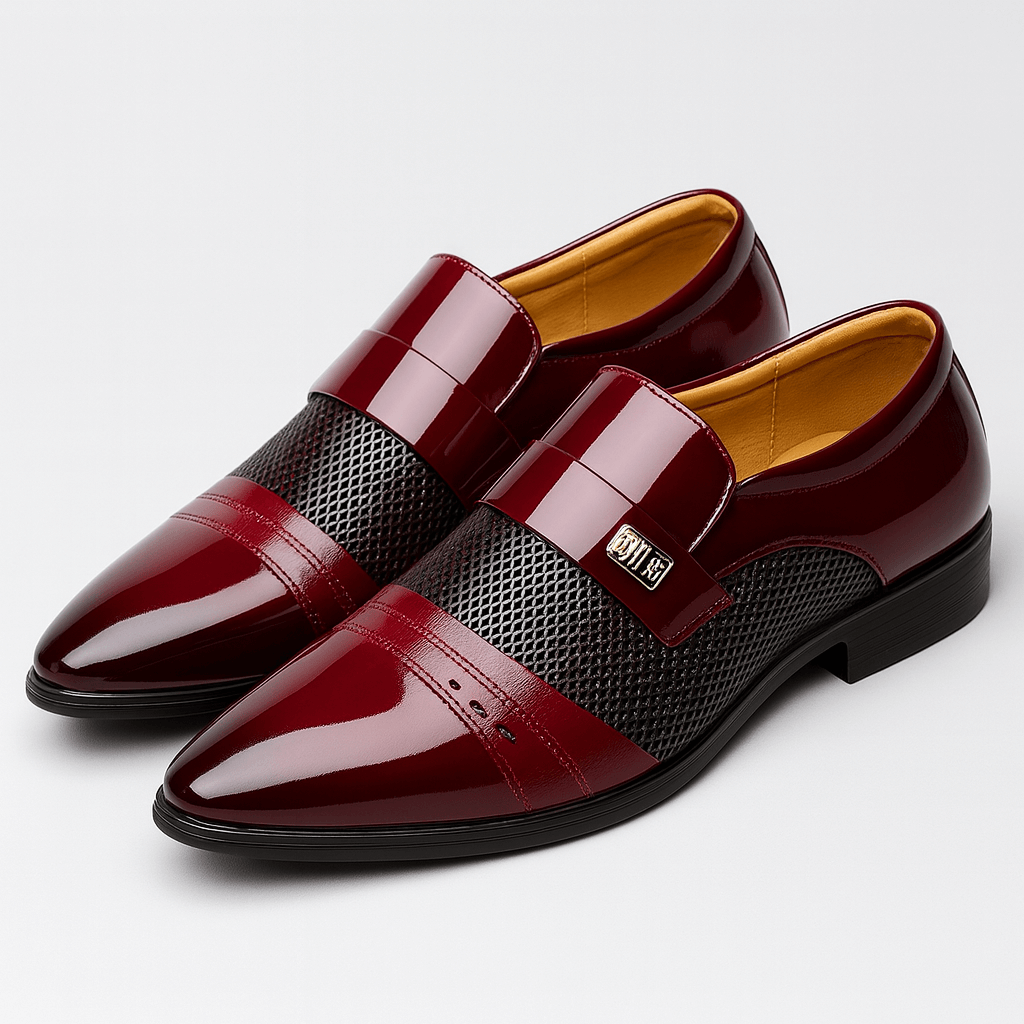 Stoneburry | Premium PU leather loafers with pointed toe