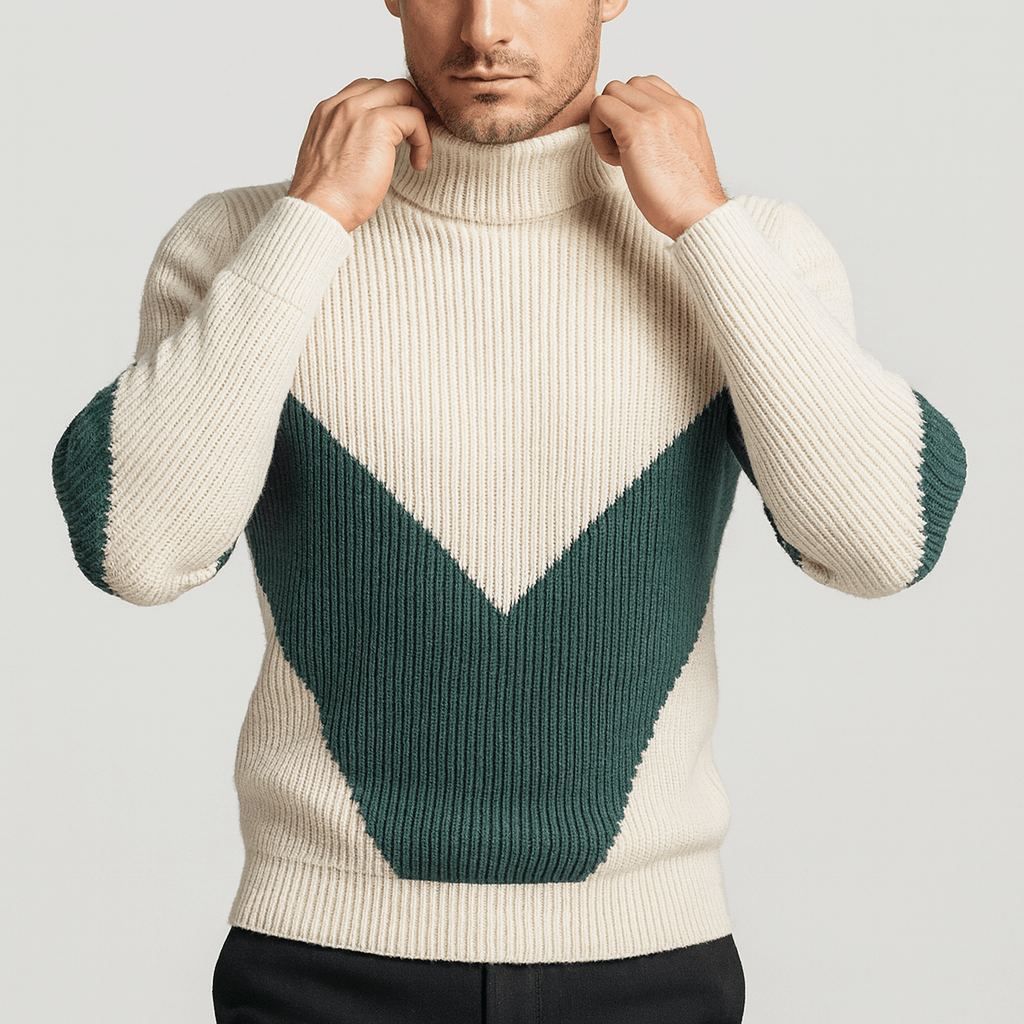 Stoneburry | Ribbed knit turtleneck sweater