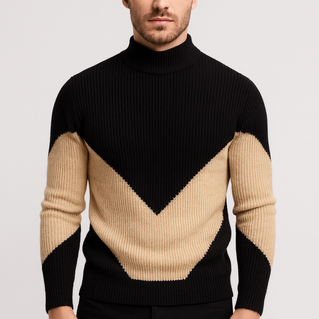 Stoneburry | Ribbed knit turtleneck sweater