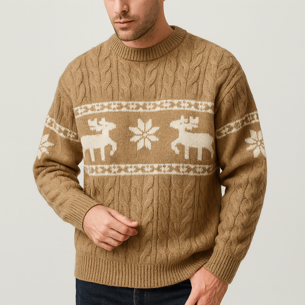 Stoneburry | Relaxed fit wool blend cable knit sweater