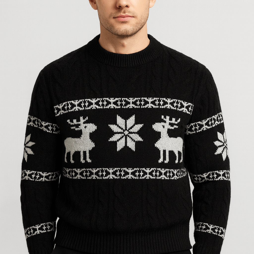 Stoneburry | Relaxed fit wool blend cable knit sweater