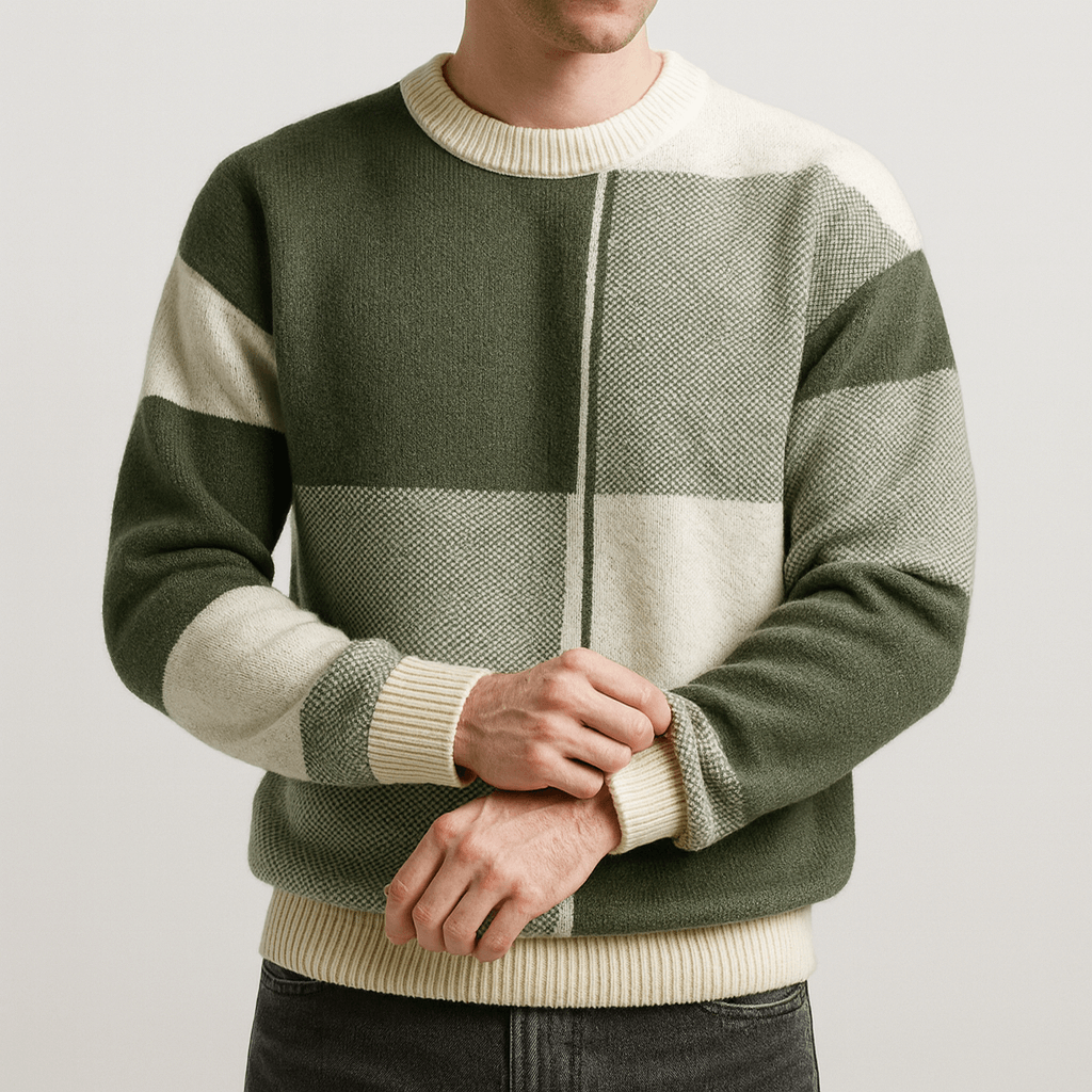 Stoneburry | Soft knit geometric pattern sweater