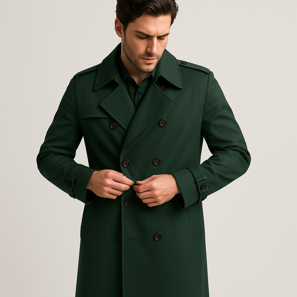 Stoneburry | Tailored fit double-breasted trench coat