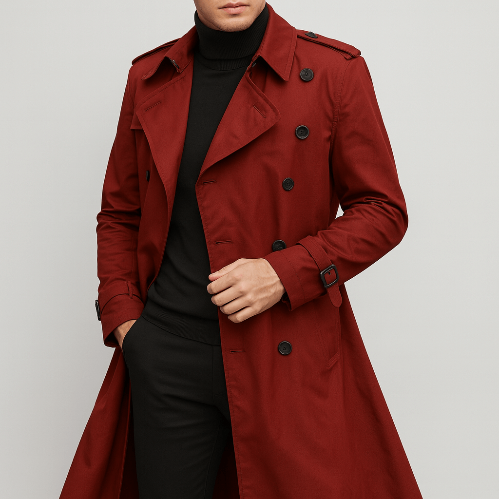 Stoneburry | Tailored fit double-breasted trench coat