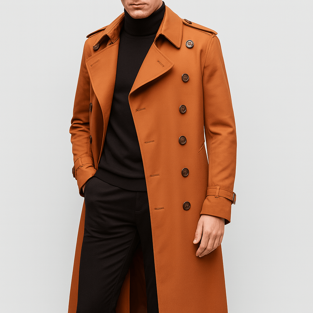 Stoneburry | Tailored fit double-breasted trench coat