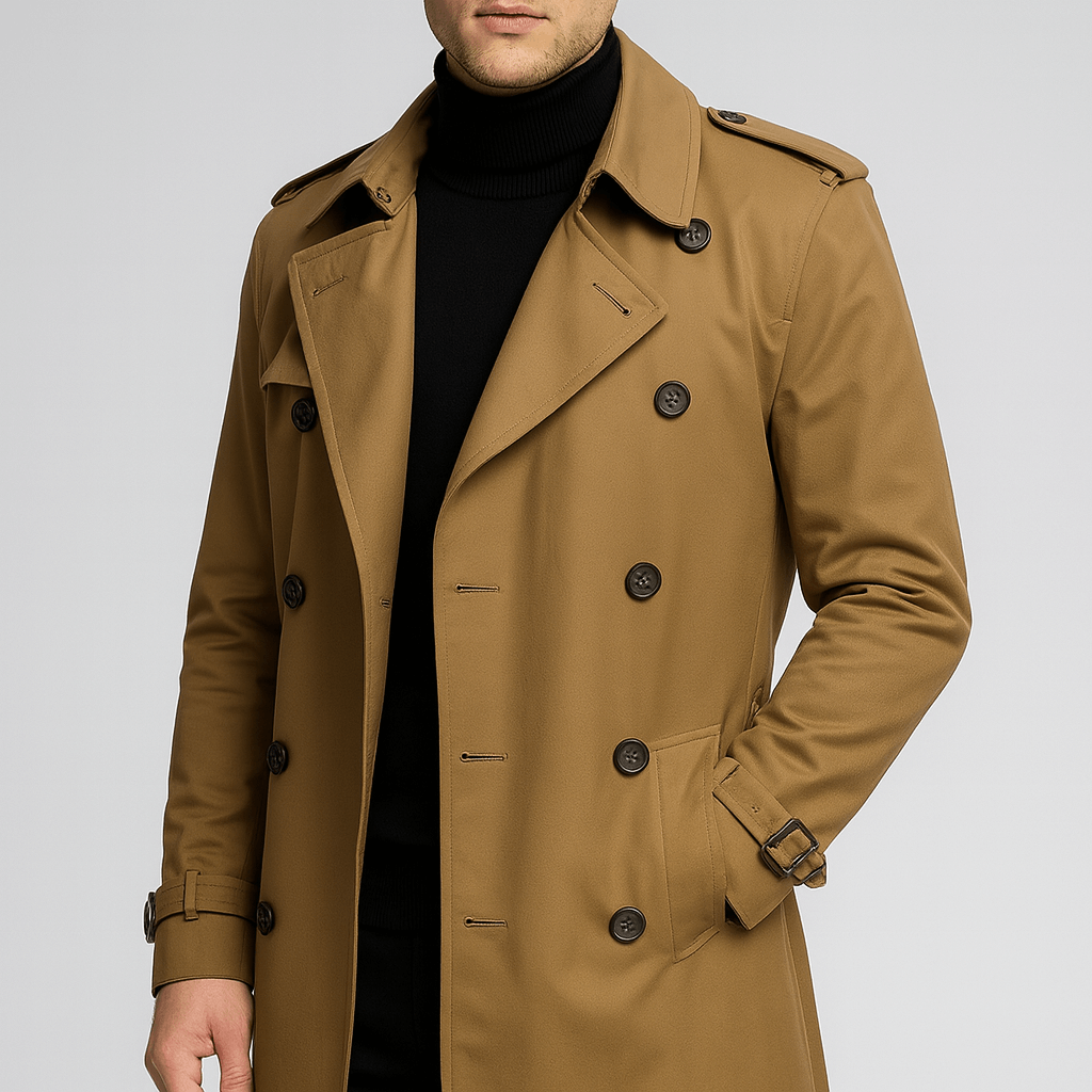 Stoneburry | Tailored fit double-breasted trench coat
