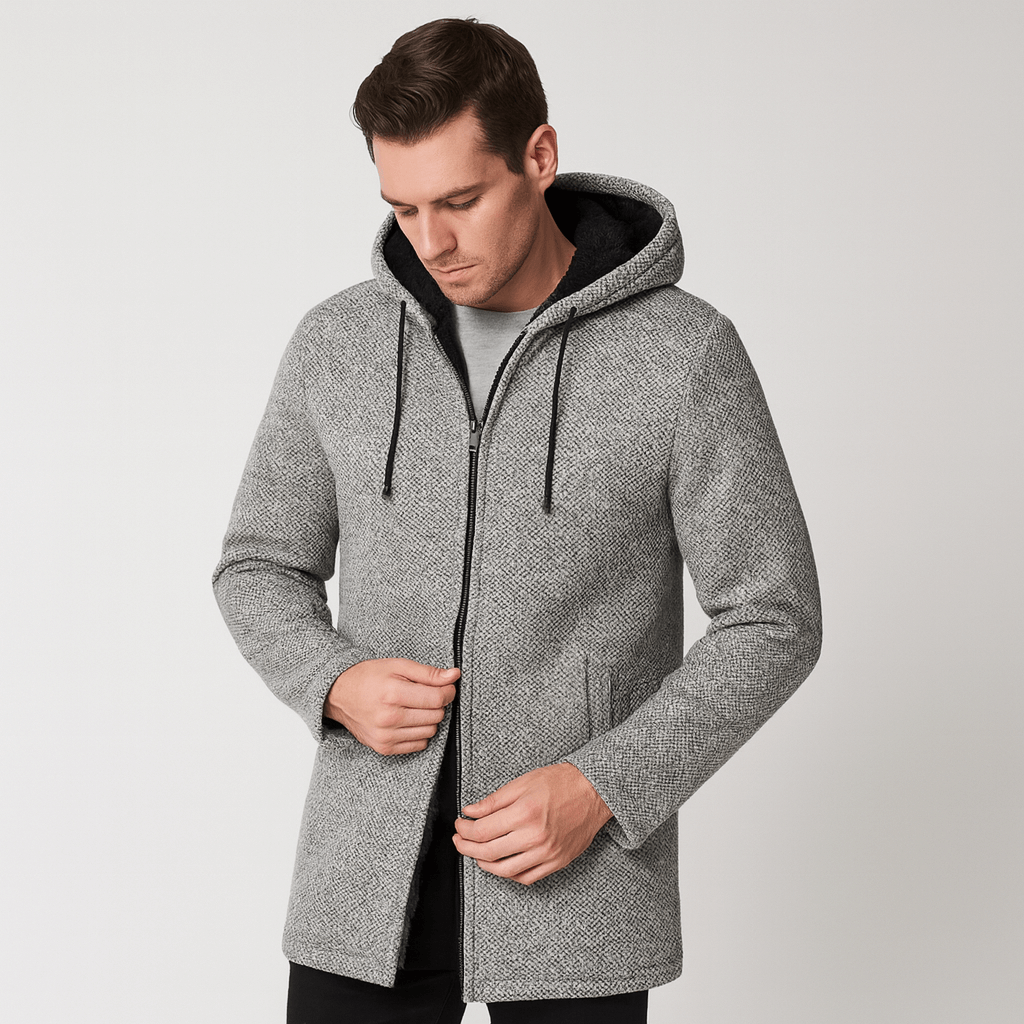 Stoneburry | Long fleece jacket with zip closure
