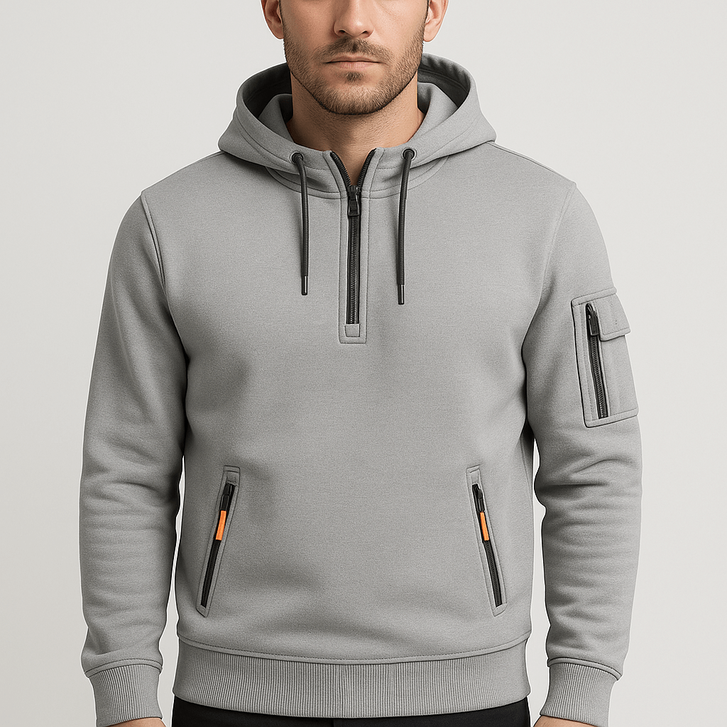 Stoneburry | Half-zip urban utility hoodie