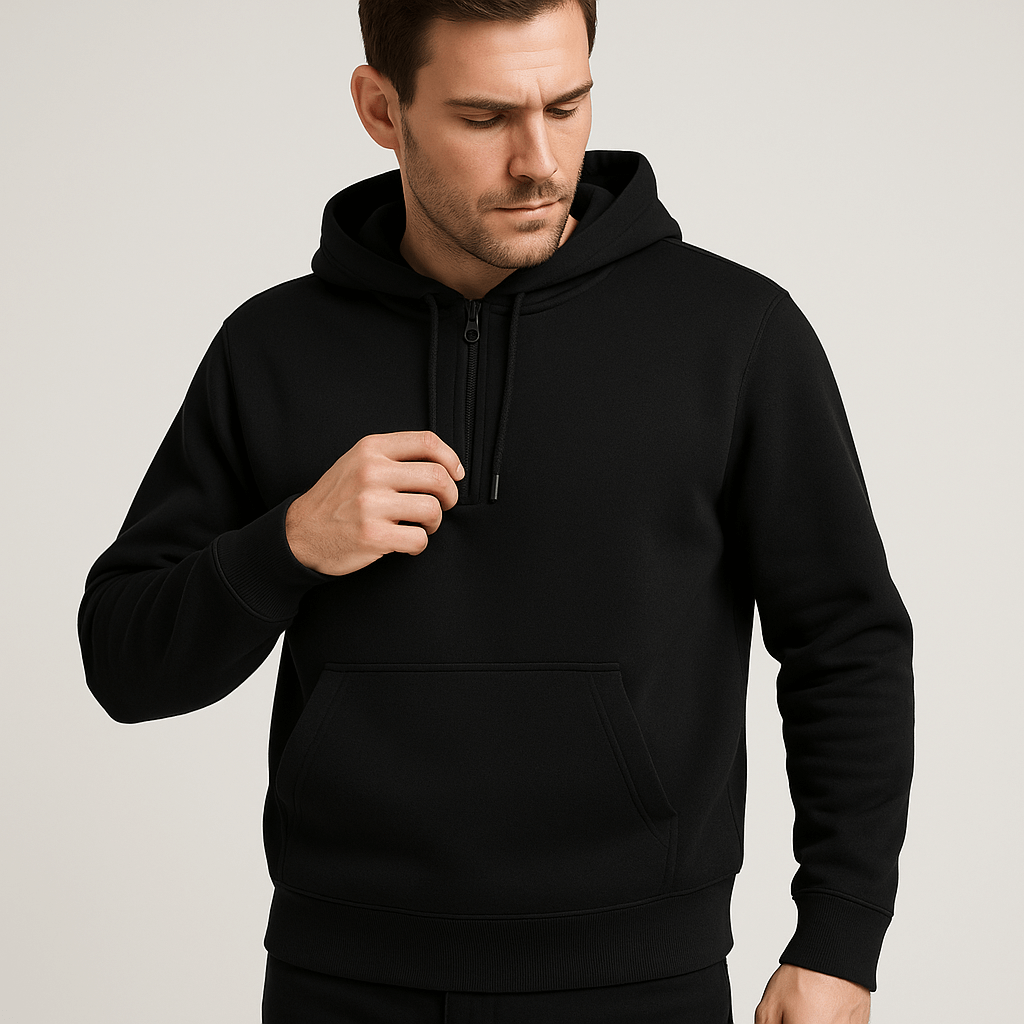 Stoneburry | Half-zip hoodie with pocket