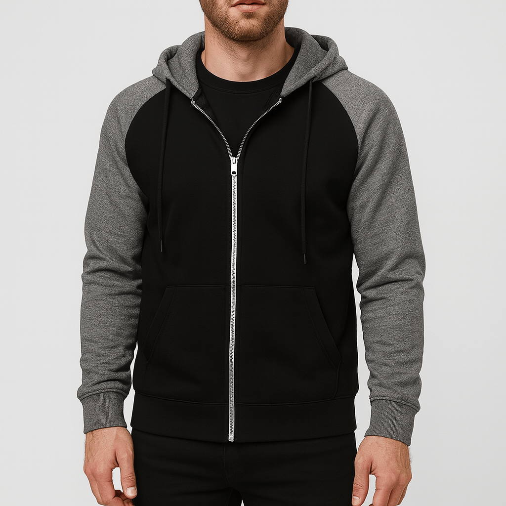 Stoneburry | Sporty zip-up hoodie with drawstring hood