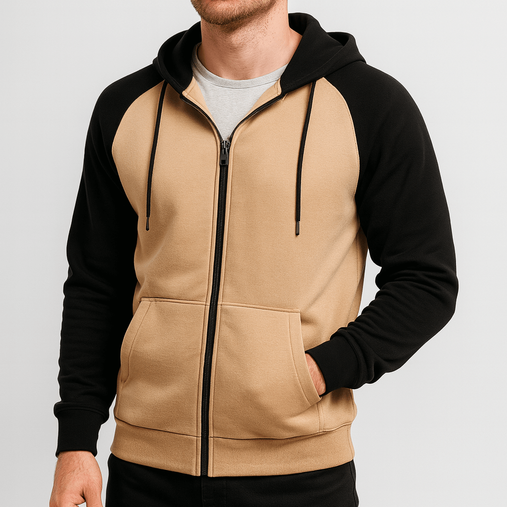 Stoneburry | Sporty zip-up hoodie with drawstring hood