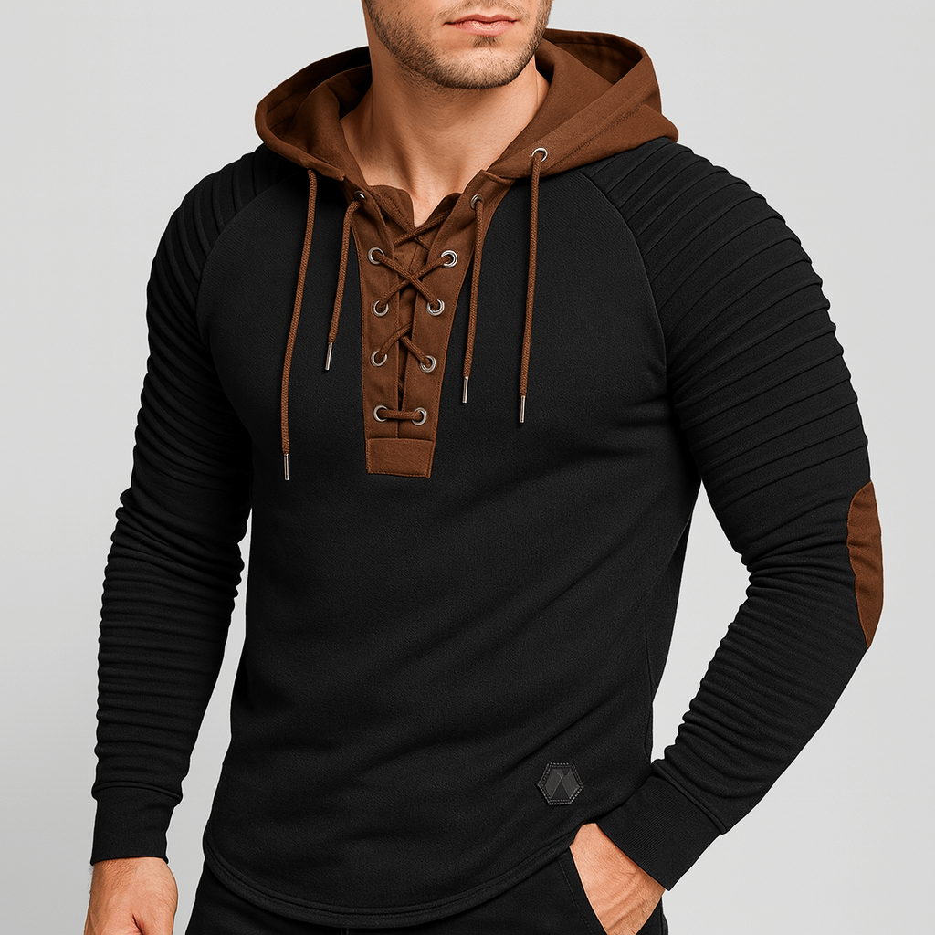 Stoneburry | Lace-up hooded sweatshirt