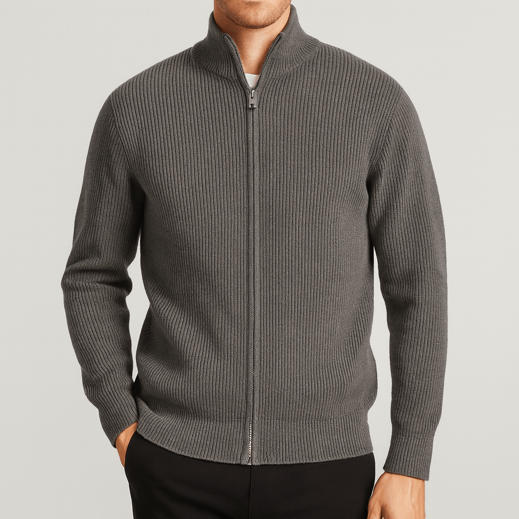 Stoneburry | Soft knit high-neck cardigan