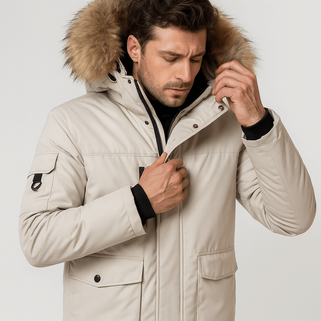 Stoneburry | Insulated parka with faux fur hood