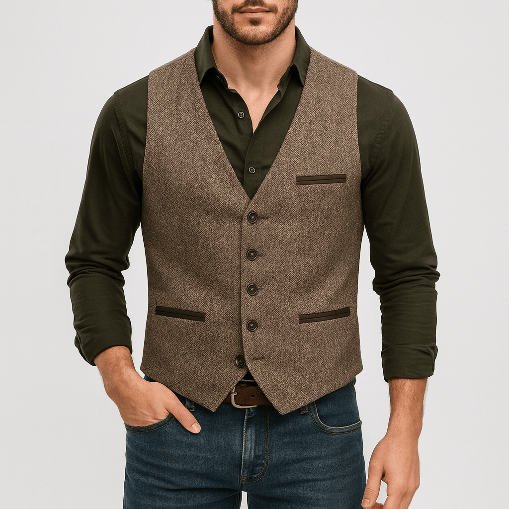 Stoneburry | Reversible V-neck vest