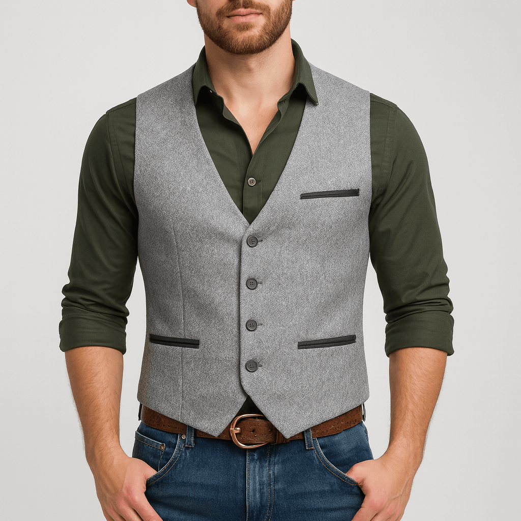 Stoneburry | Reversible V-neck vest