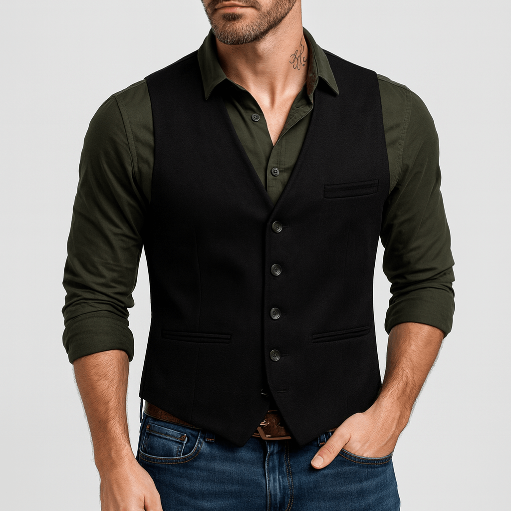 Stoneburry | Reversible V-neck vest