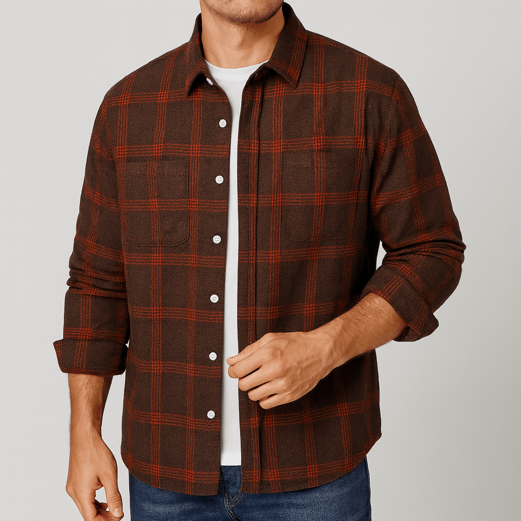 Stoneburry | Relaxed fit plaid button-up shirt