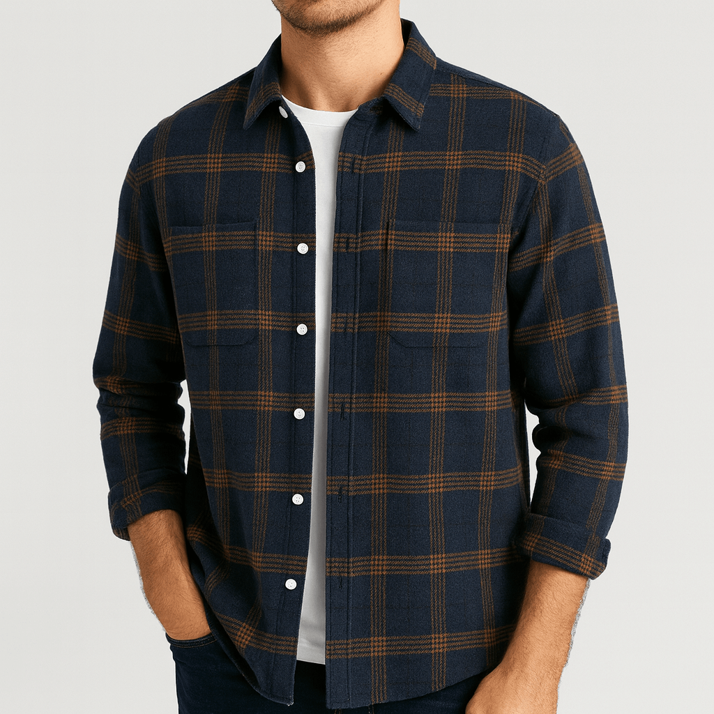 Stoneburry | Relaxed fit plaid button-up shirt