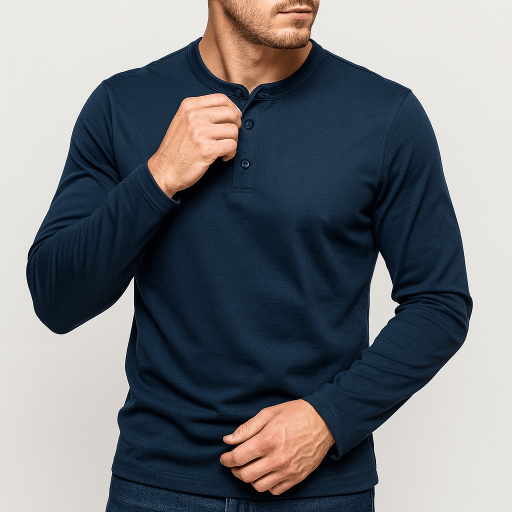 Stoneburry | Classic long sleeve henley shirt