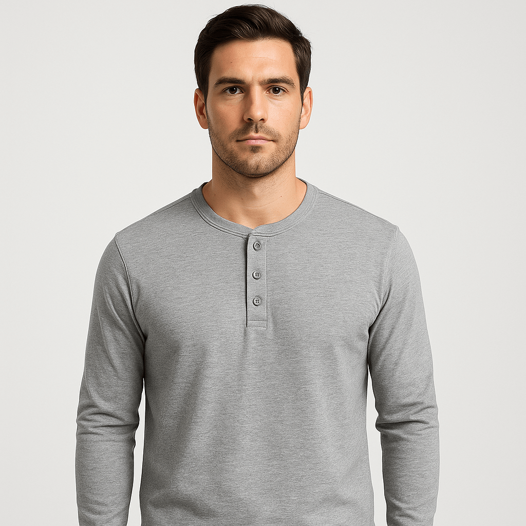 Stoneburry | Classic long sleeve henley shirt
