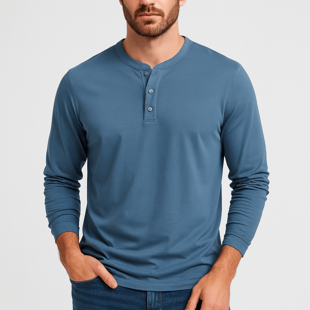 Stoneburry | Classic long sleeve henley shirt