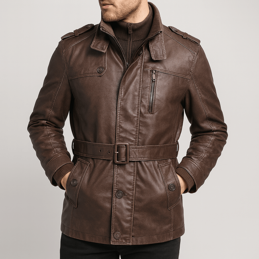 Stoneburry | Plush lined trench coat with belted waist