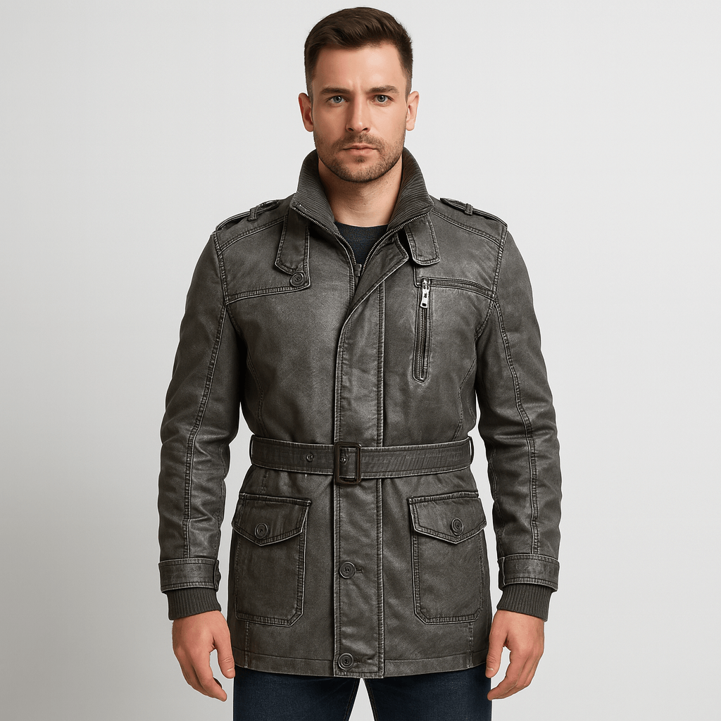 Stoneburry | Plush lined trench coat with belted waist