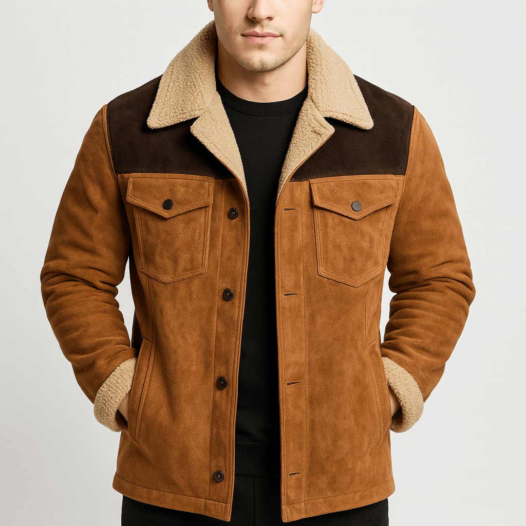 Stoneburry | Relaxed fit trench coat with plush collar